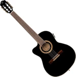 Ortega RCE138-T4BK-L 4/4 Negro Guitarra clásica con preamplificador