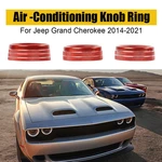 3pcs For Jeep Grand Cherokee 15-22,Aluminum Alloy Climate Volume Turn Knob Ring Cover X5M6