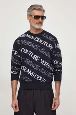Svetr Versace Jeans Couture pánský, černá barva, lehký, 76GAFM50 CMN35