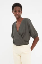 Trendyol Khaki Double Breasted Blouse