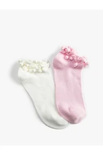 Koton Set of 2 Socks With Pompom Detail