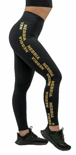 Nebbia Classic High Waist Leggings INTENSE Iconic Black/Gold S Fitness spodnie