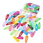 50Pcs/Box Colorful Hair Clips Child Metal Hairgrip Solid Color Kids Snap Hairpins Baby Mini Hair Barrettes Hair Accessories