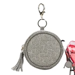 Pacifier Case With Clip PU Leather Pacifier Holder Pouch For Diaper Bag With Clips For Boys And Girls Binky Clip Bag Paci Pouch