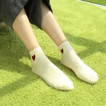 Fashion Korean Japanese Harajuku Cute Cotton Socks Women Solid Color Love Heart Short Sock For Ladies Funny Girl Ankle Sock New