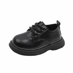 CUZULLAA Spring Autumn Children Boys Fashion Lace-Up Leather Shoes Kids Girls Elegant Retro Casual Shoes Size 21-30