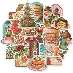 10/30/50pcs Vintage Christmas Santa Claus Stickers for Scrapbook, Journal, Planner, DIY Card Making Craft Decoration