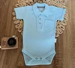 Body polo kr. rukáv, bavlna Mamatti, Dino park - modré, vel. 68 (3-6m)