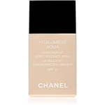 Chanel Vitalumière Aqua ultra lehký make-up pro zářivý vzhled pleti odstín 10 Beige SPF 15  30 ml