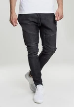 Biker Denim Jogpants black washed