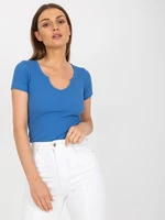 Blouse blue Och Bella BL-006.royalblue