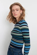 Trendyol Navy Blue Crop Knitwear Sweater