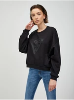 Black women's sweatshirt Guess Rosatea