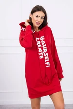 Dress with hood Oversize red