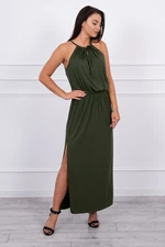 Boho dress with khaki fly