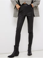 Černé dámské koženkové kalhoty Liu Jo - Dámské