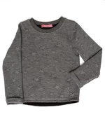 Dark grey girls' sweatshirt with raised stars