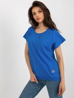 Basic dark blue helenka with short sleeves