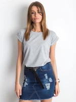 Basic women's T-shirt Grey Revolution