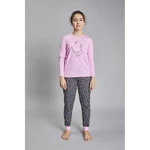 Girls' pyjamas Antilia long sleeves, long legs - pink/print
