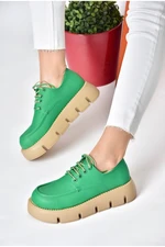 Fox Shoes P267632009 Green Thick Soled Women's Casual Shoes
