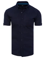 Dstreet Men's Dark Blue Short Sleeve Shirt