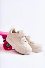 Children's sports shoes with Velcro beige Elike