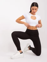 RUE PARIS Black Basic Cotton Leggings