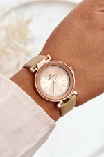 Classic Women's Leather Watch Giorgio & Dario Beige