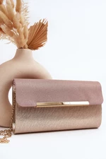 Onelia Rose Gold Clutch Bag with Chain