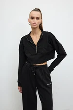 VATKALI Zipper crop sweatshirt