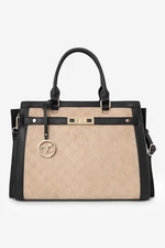 Large Classic Handbag NOBO Beige & Black