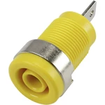 TRU COMPONENTS 6239C26GN bezpečnostna laboratórna zásuvka zásuvka, vstavateľná vertikálna Ø pin: 4 mm žltá 1 ks