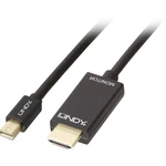 LINDY Mini-DisplayPort / HDMI káblový adaptér #####Mini DisplayPort Stecker, #####HDMI-A Stecker 2.00 m čierna 36927  ##