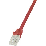 LogiLink CP2024U RJ45 sieťové káble, prepojovacie káble CAT 6 U/UTP 0.50 m červená s ochranou 1 ks