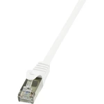 LogiLink CP2091S RJ45 sieťové káble, prepojovacie káble CAT 6 F/UTP 10.00 m biela s ochranou 1 ks