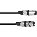 Omnitronic 3022058N XLR prepojovací kábel [1x XLR zástrčka 3pólová - 1x XLR zásuvka 3pólová] 20.00 m čierna