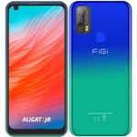 Mobilný telefón Aligator FiGi Note 3 (AFN3BE) modrý/zelený smartfón • 6,8" uhlopriečka • IPS displej • 1600 × 720 px • obnovovacia frekvencia 60 Hz • 