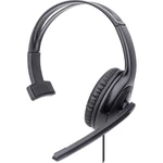 Manhattan Mono USB-Headset Over-Ear kabelgebunden USB-A-Stecker Lautstärkeregelung schwarz náhlavná sada mono s USB kábl
