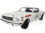 1965 Ford Mustang Fastback 22 "Holman Moody" Wimbledon White Limited Edition to 7000 pieces Worldwide 1/24 Diecast Model Car by M2 Machines