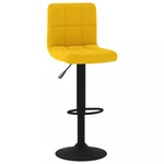 Barová židle samet / kov Dekorhome Žlutá,Barová židle samet / kov Dekorhome Žlutá