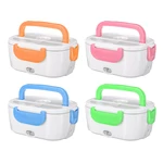 12-240V US Plug 40W 1200ML Electric Heated Lunch Box Food Warmer Household School Office Car Bento Box with Spoon