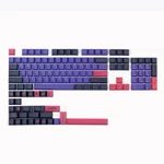 132 Keys Purple&Pink PBT Keycap Set Cherry Profile Five-Sided Sublimation Custom Keycaps for Mechanical Keyboards