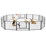 PawGiant Dog Pen 16 Panels 24-Inch High RV Dog Playpen Outdoor/Indoor, Dog Fence Exercise Pet Pen for Dogs with Metal Pr