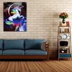 Rainbow Unicorn Paint By Number Kit DIY Digital Oil Paintings Canvas Home Decor