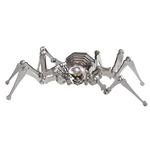 SMG Punk Spider Crystal Watch Creative Handmade Metal Spider With Foldable Feet Crafts Punk Style Clock Home Ornaments D