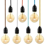E27 Industrial Vintage Pendant Lamp Edison Bulb Socket Hanging Pendant Light Holder Plug AC 110-240V