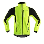 ARSUXEO Winter Cycling Clothing High Collar Warm Jackets Thermal Fleece Bicycle MTB Road Bike Clothing Windproof Waterpr