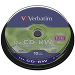 CD-RW 700 MB Verbatim 43480 10 ks vřeteno přepisovatelné