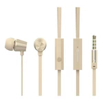 Slúchadlá Swissten Dynamic YS500 zlatá slúchadlá do uší • káblový prenos • konektor jack 3,5 mm • frekvenčný rozsah 20–20 000 Hz • citlivosť 92 dB • m